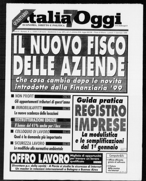 Italia oggi : quotidiano di economia finanza e politica